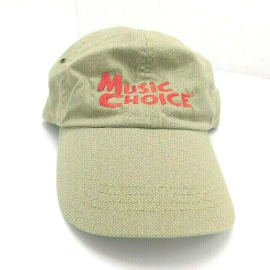 Music Choice Strapback Hat Cap Anvil Brand Light Brown Red
